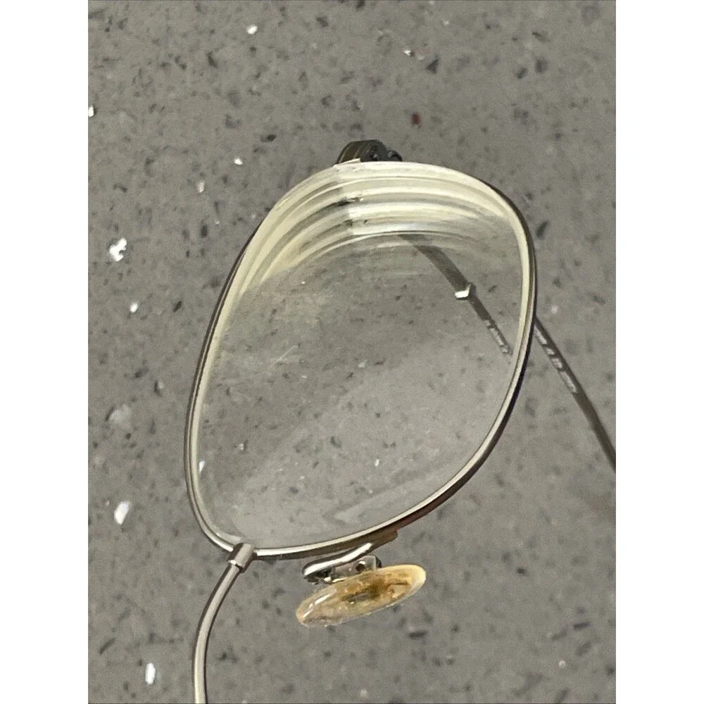 Marchon Flexon 423 Eyeglasses Silver Brushed 49-19-145 Wire Frames Full Rim